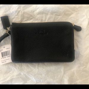 Coach corner zip wristlet